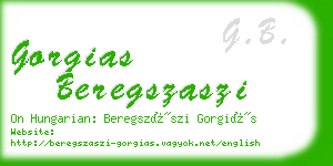 gorgias beregszaszi business card